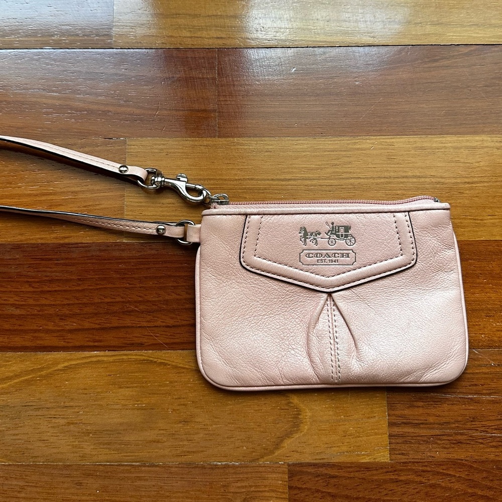Coach Blush Pink Wristlet Clutch